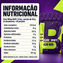 Carregar imagem no visualizador da galeria, Tabela nutricional do whey protein 4Pure Whey Refil 1,8kg 4Body
