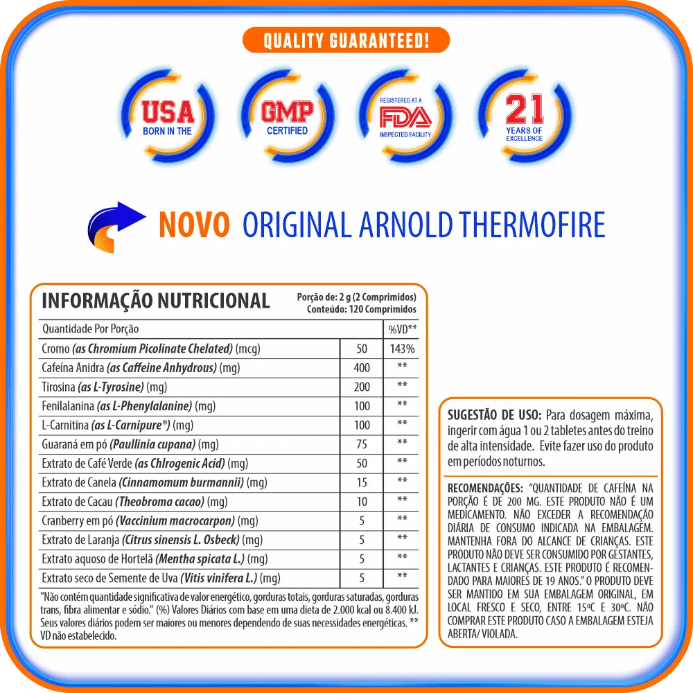 Thermo Fire - Arnold Nutrition 120 caps