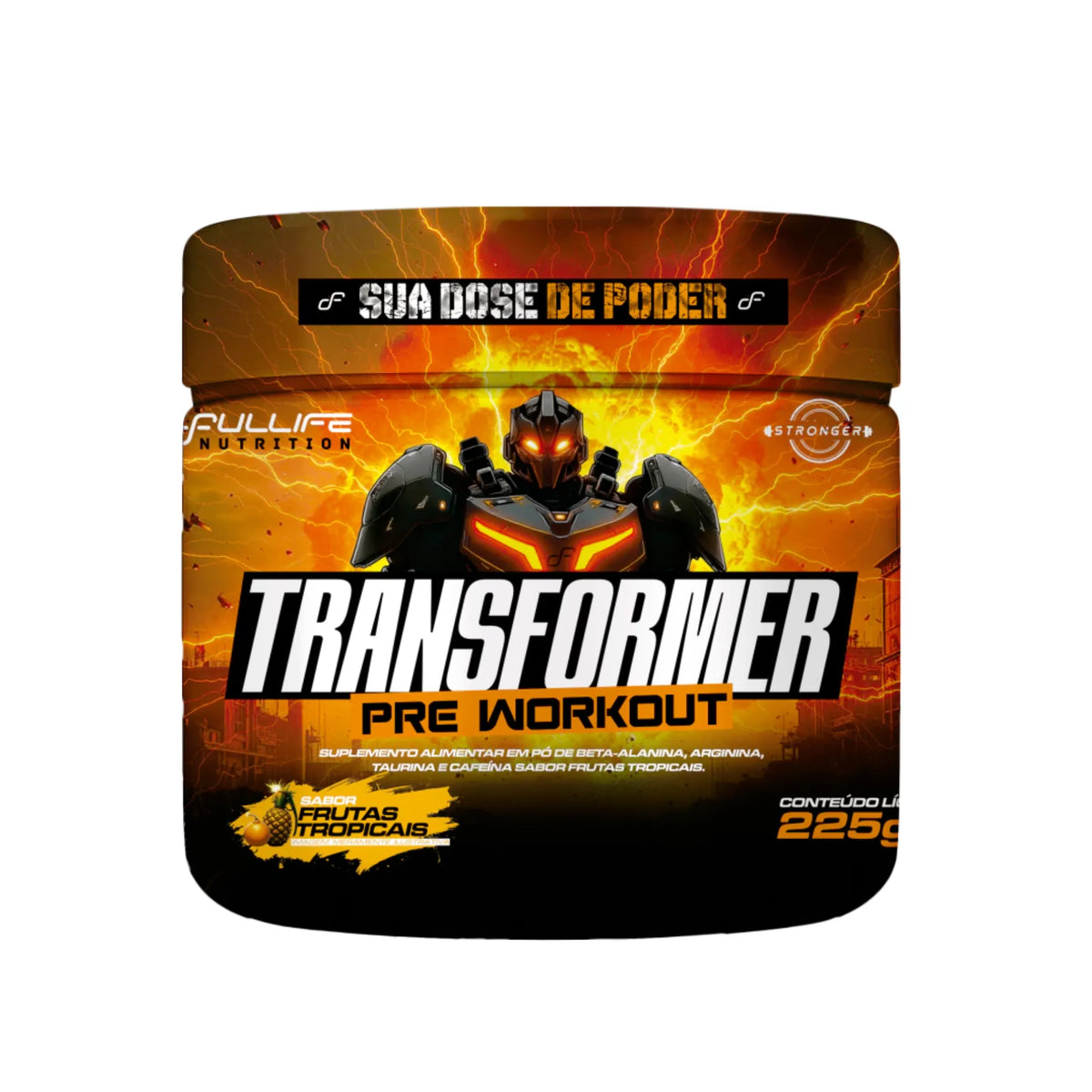 Transformer Pre Workout 225g Fullife Nutrition, Tangerina