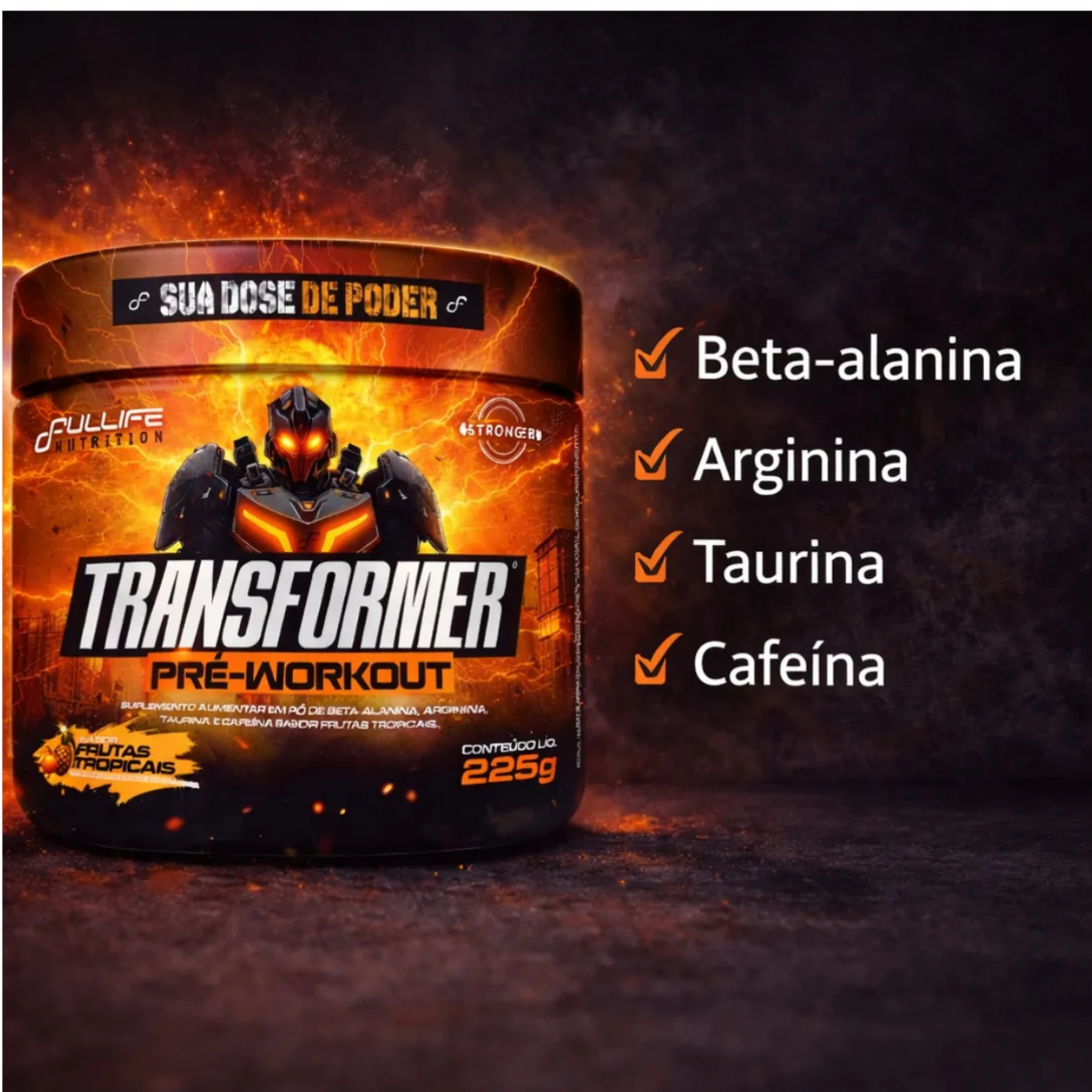 Transformer Pre Workout 225g Fullife Nutrition