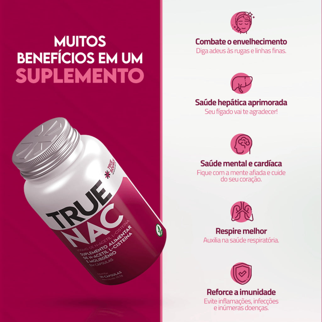 True NAC N-Acetilcisteína True Source 30 Cápsulas, foto 2