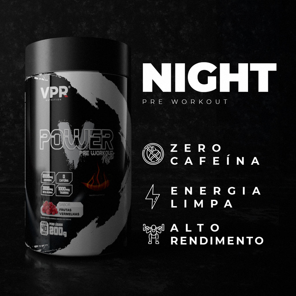 V Power Night - VPR Nutrition 200g - Pré-Treino Sem Cafeína, foto 3
