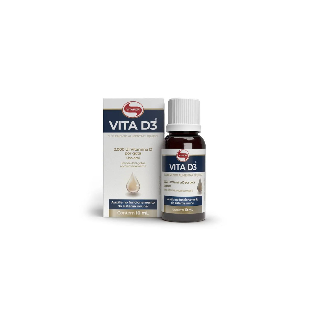 Vita D3 - 10ml - Vitamina D3 em gotas Vitafor, foto 1