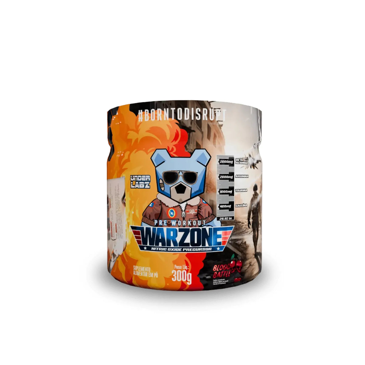 Warzone 300g Under Labz - Pre workout, Blood Battle ( cereja)