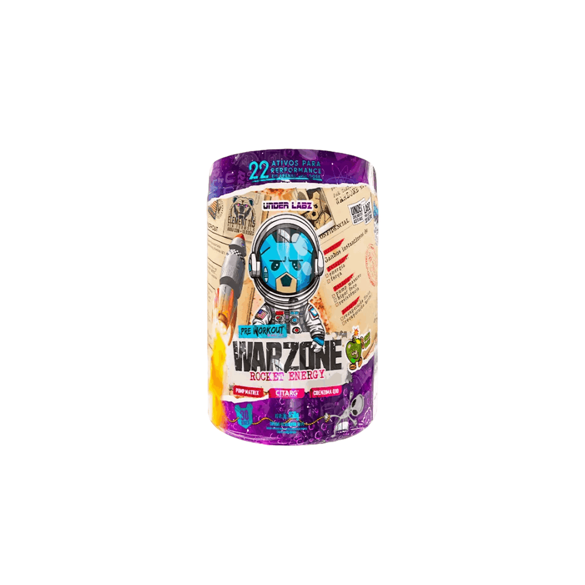 Warzone Rocket Energy - Pre treino Under Labz 450g, foto 1