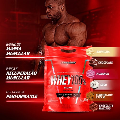 100% whey Refil 900g - IntegralMédica, foto 2