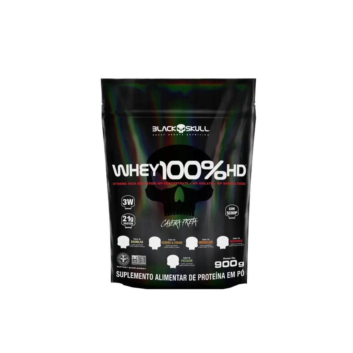 Whey 100% HD black skull 900g refil, Cokkies
