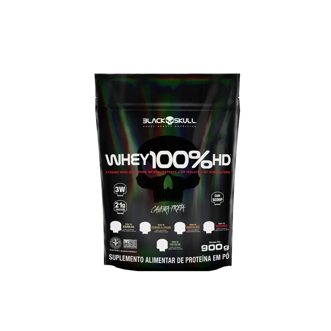 Whey 100% HD black skull 900g refil