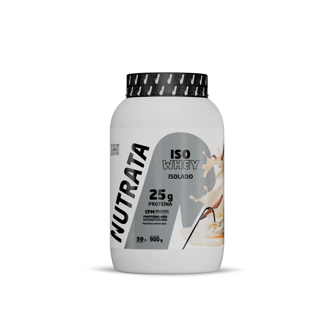 Iso Whey Nutrata 900g  whey protein 100% isolado