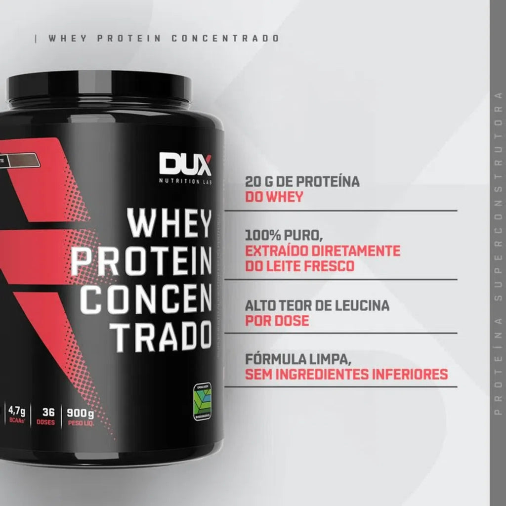 Whey Protein Concentrado 900g - Dux Nutrition - Body Suplementos