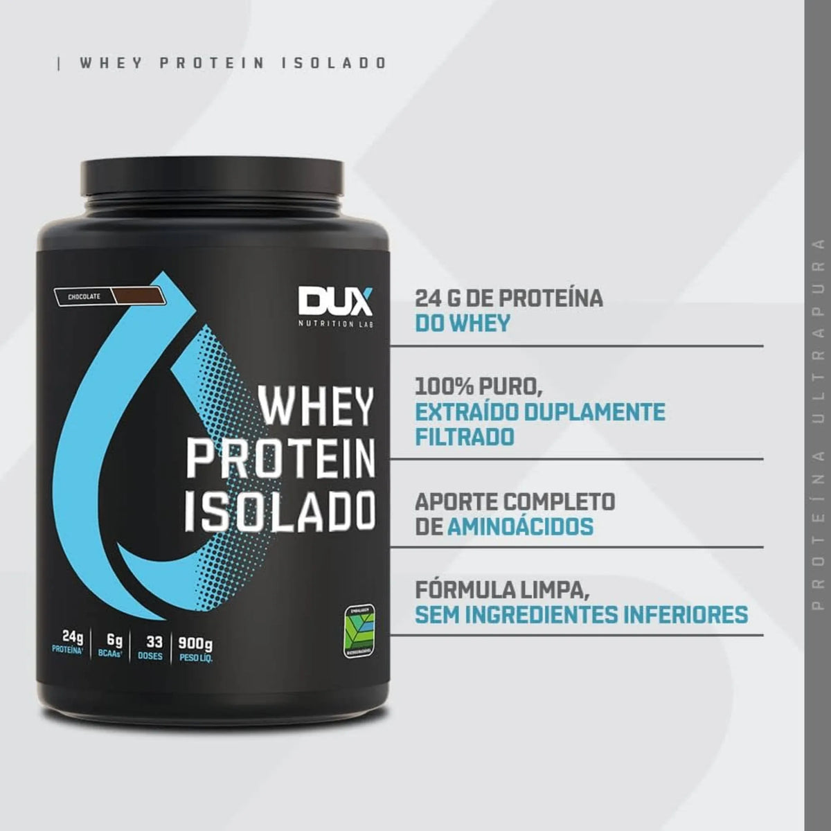 Whey Protein Isolado Dux 900g - Body Suplementos
